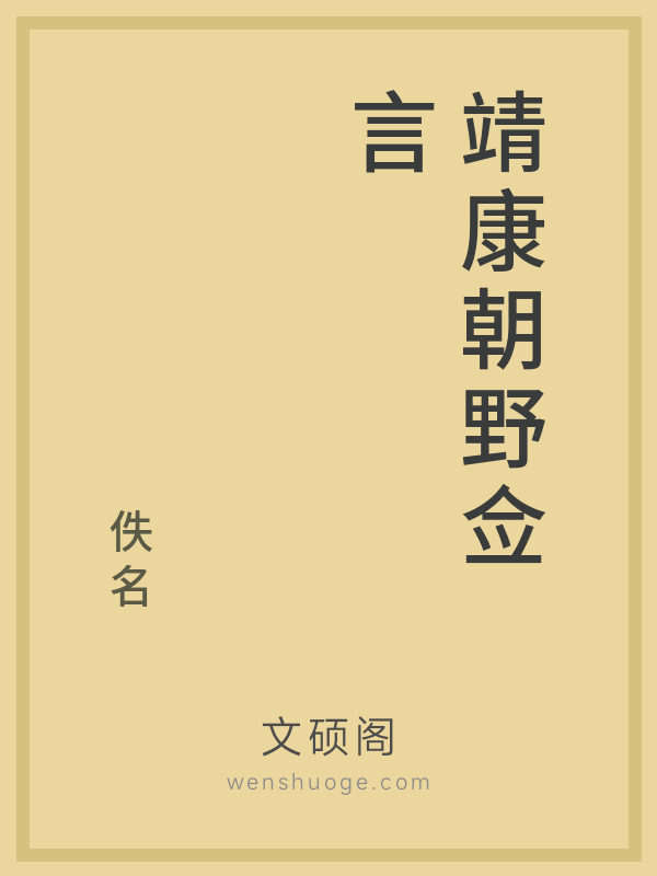 靖康朝野佥言