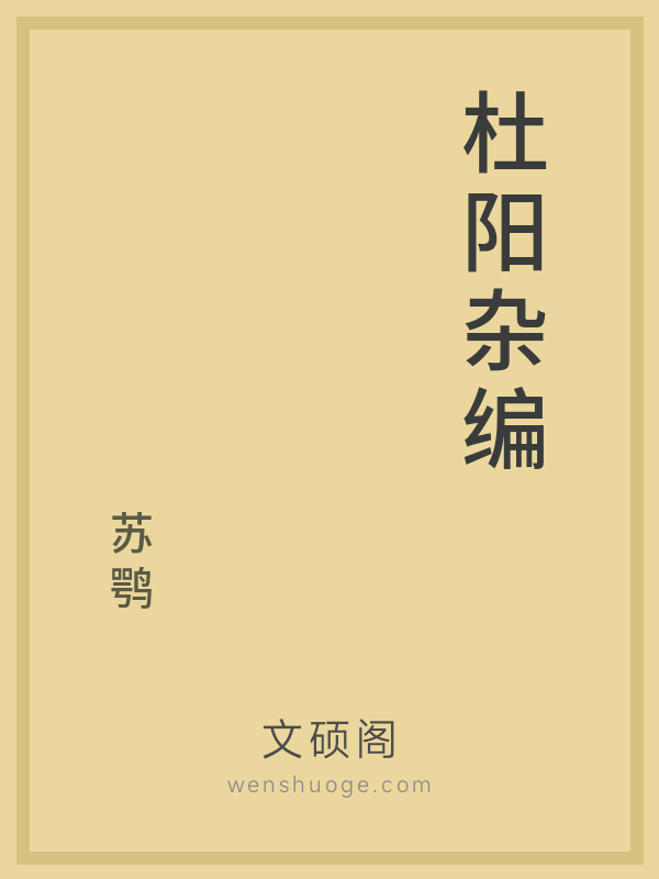 杜阳杂编