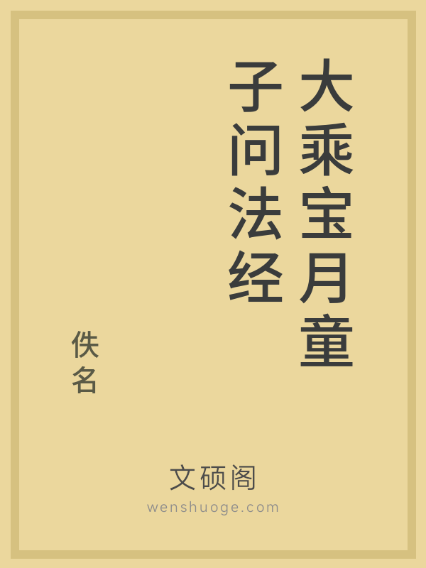 大乘宝月童子问法经
