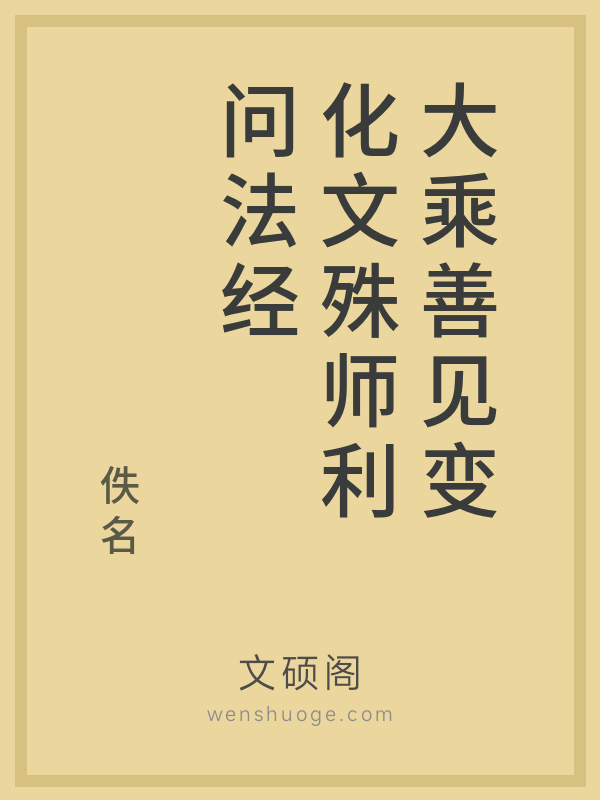 大乘善见变化文殊师利问法经