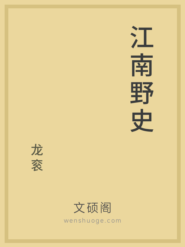 江南野史的书籍封面