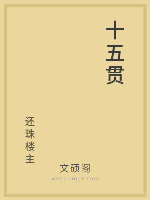 十五贯的书籍封面