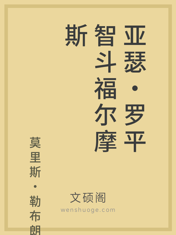 亚瑟·罗平智斗福尔摩斯 亚瑟·罗平智斗福尔摩斯