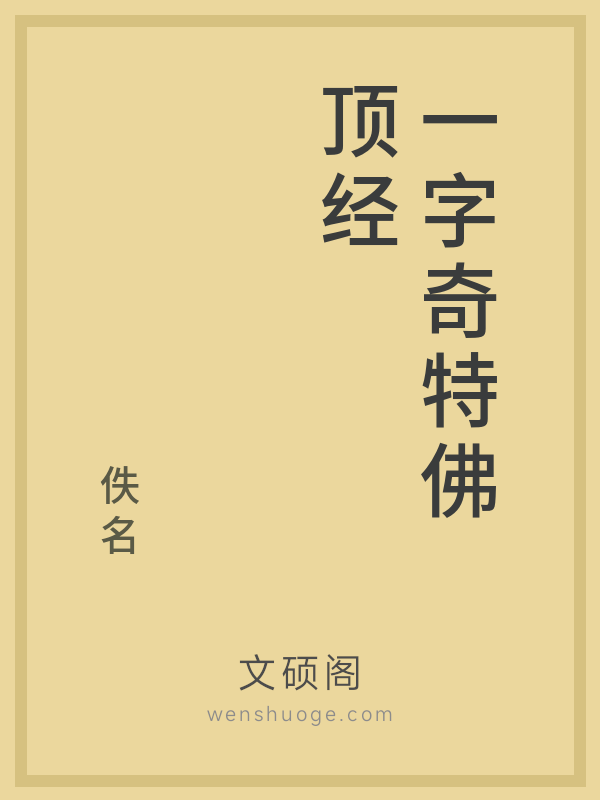 一字奇特佛顶经的书籍封面