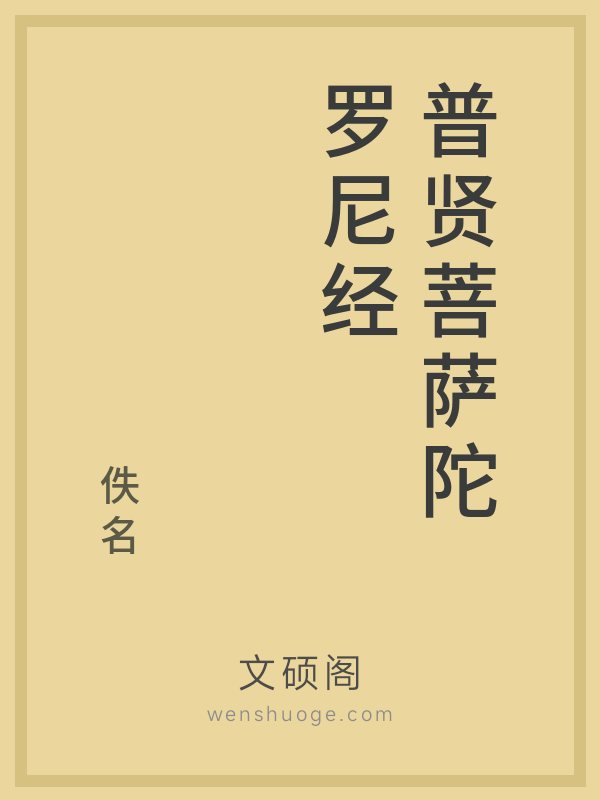 普贤菩萨陀罗尼经的书籍封面