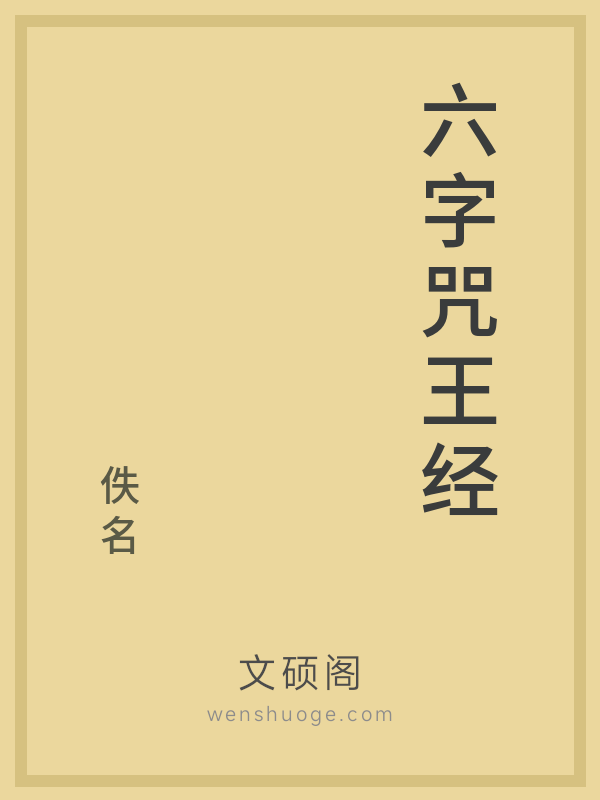 六字咒王经的书籍封面