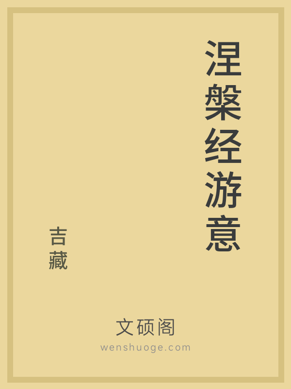 涅槃经游意的书籍封面