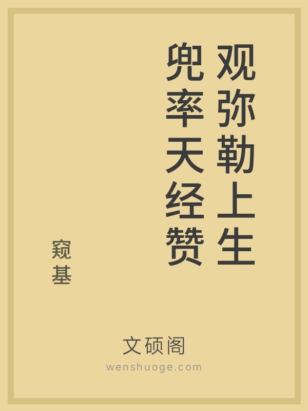观弥勒上生兜率天经赞的书籍封面