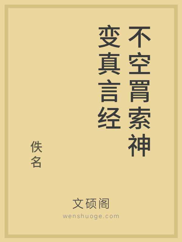 不空罥索神变真言经的书籍封面