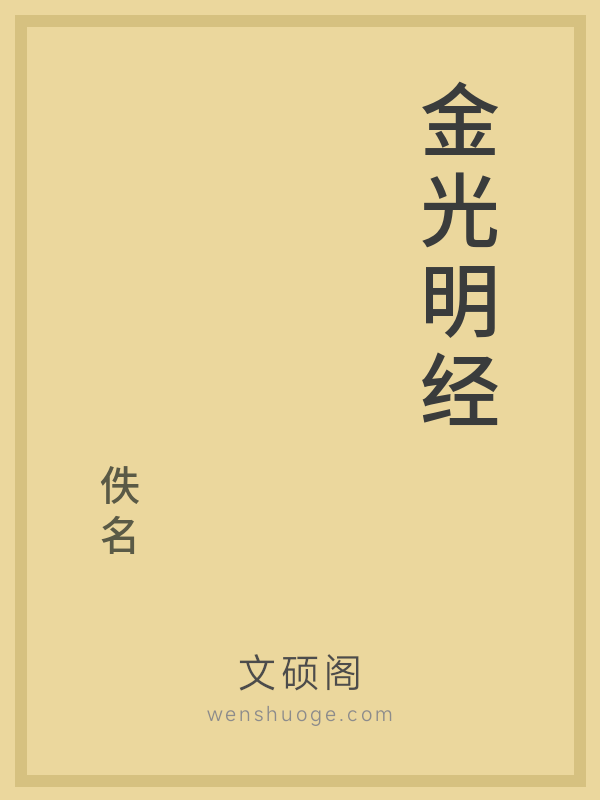 金光明经的书籍封面