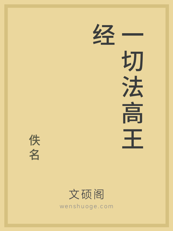 一切法高王经的书籍封面