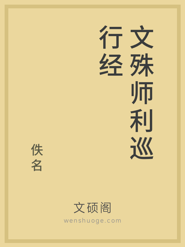 文殊师利巡行经的书籍封面