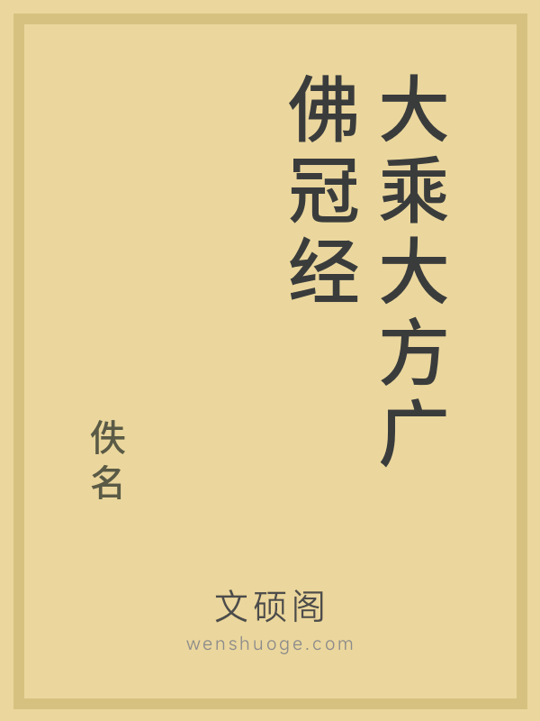 大乘大方广佛冠经的书籍封面