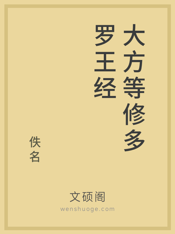大方等修多罗王经的书籍封面