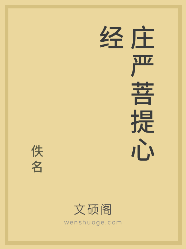 庄严菩提心经的书籍封面