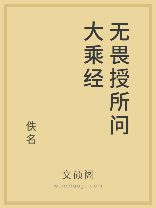 无畏授所问大乘经