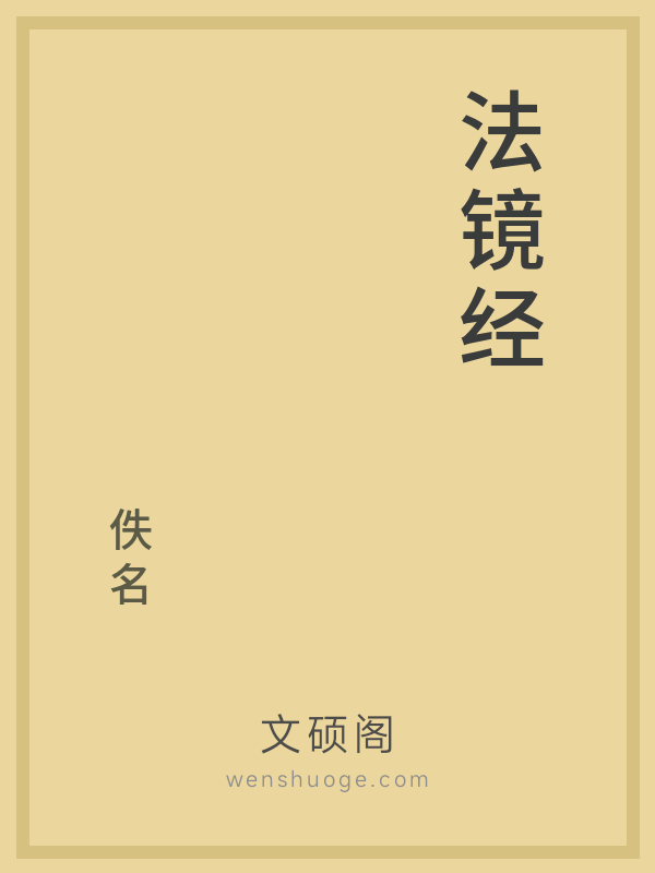 法镜经的书籍封面