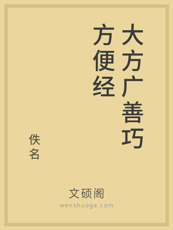 大方广善巧方便经的书籍封面