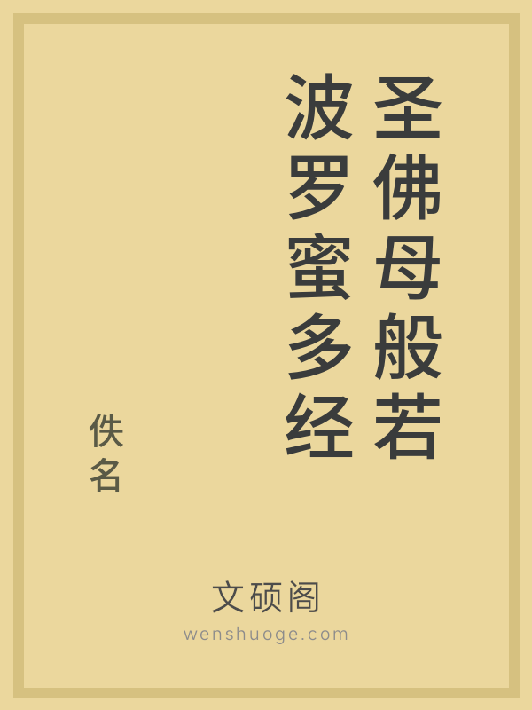 圣佛母般若波罗蜜多经的书籍封面