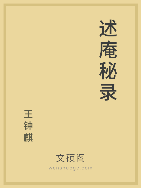 述庵秘录 述庵秘录