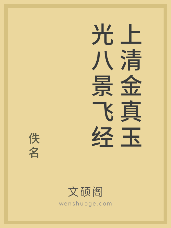 上清金真玉光八景飞经 上清金真玉光八景飞经