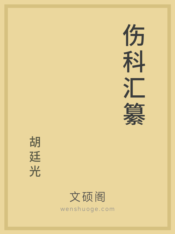 伤科汇纂 伤科汇纂