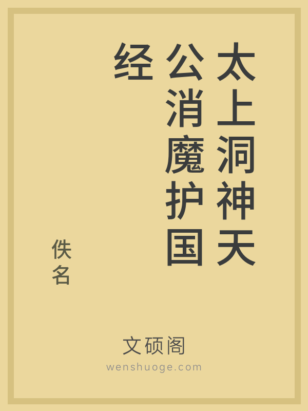 太上洞神天公消魔护国经的书籍封面 太上洞神天公消魔护国经的书籍封面