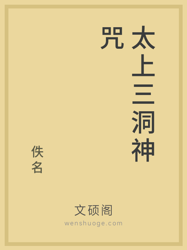 太上三洞神咒的书籍封面 太上三洞神咒的书籍封面