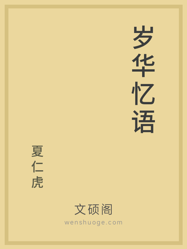 岁华忆语的书籍封面