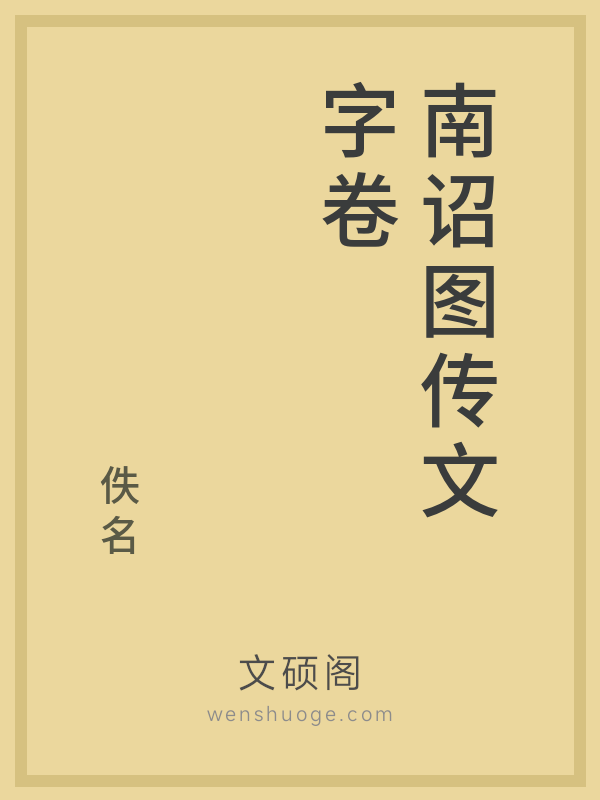 南诏图传文字卷的书籍封面