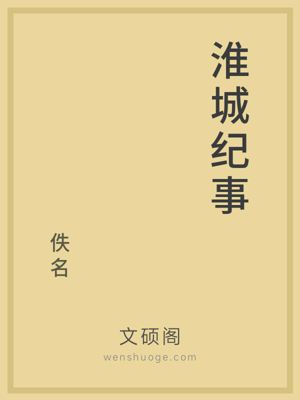 淮城纪事的书籍封面