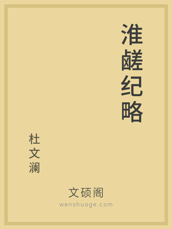 淮鹾纪略的书籍封面