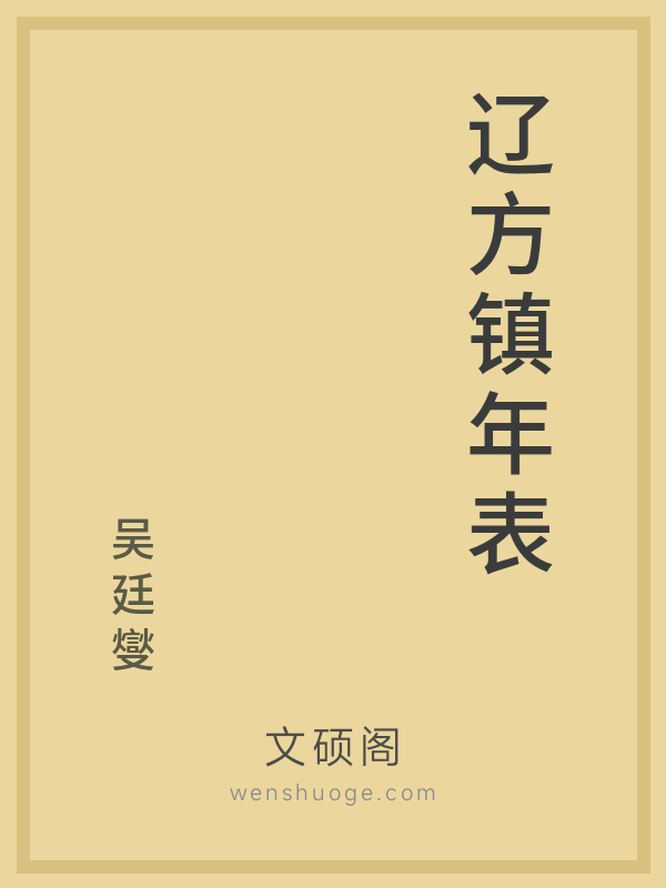 辽方镇年表的书籍封面