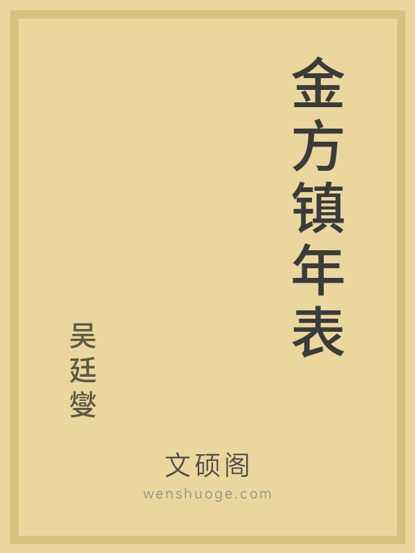 金方镇年表的书籍封面