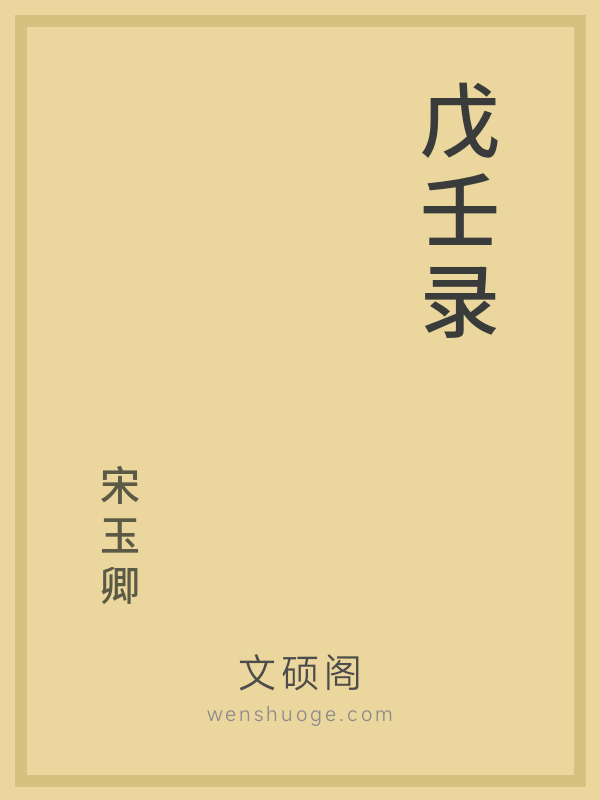 戊壬录的书籍封面