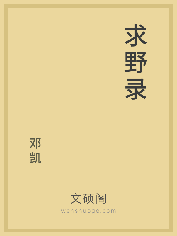求野录的书籍封面