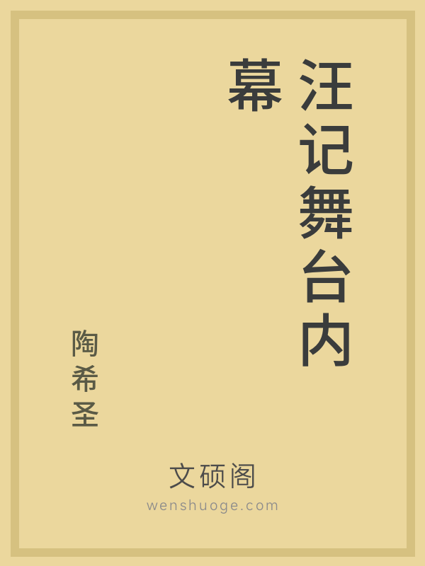 汪记舞台内幕的书籍封面