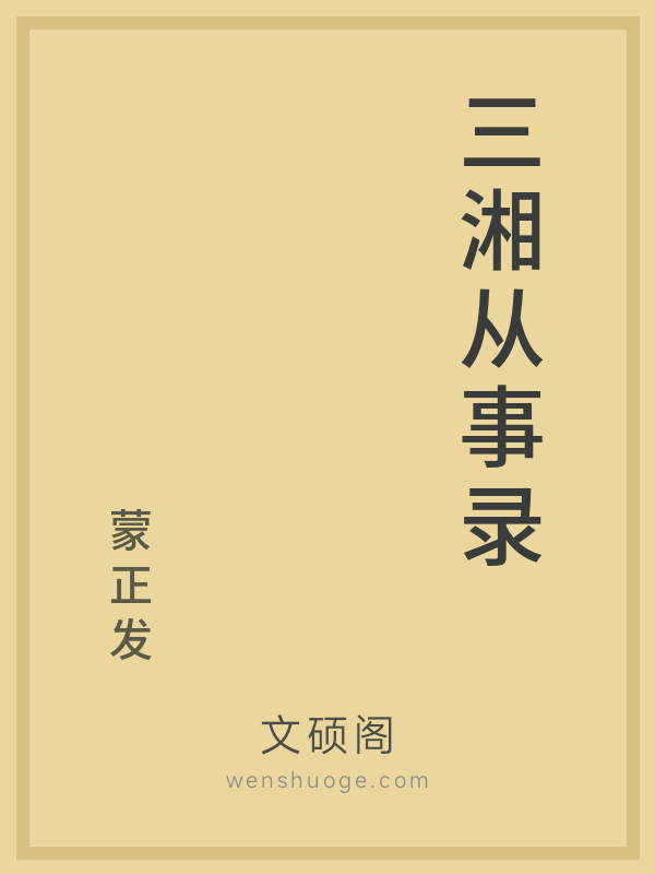 三湘从事录的书籍封面