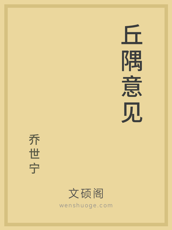 丘隅意见的书籍封面