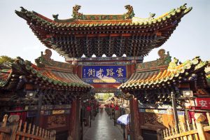 old traditional chinese temple entrance